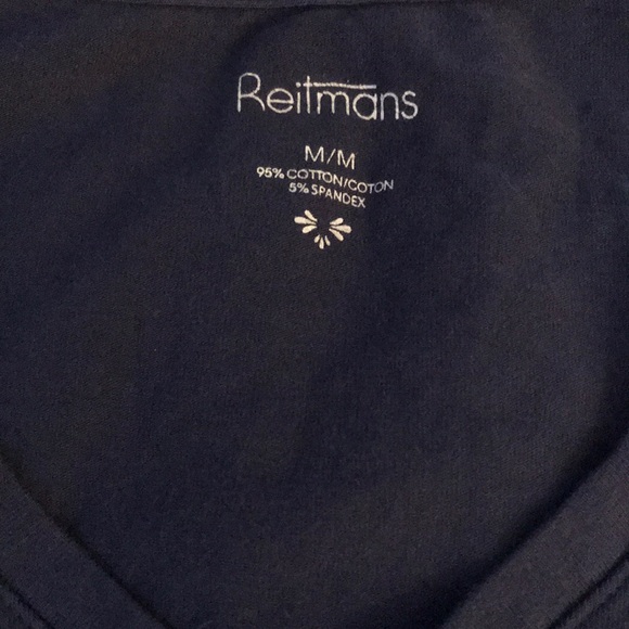Reitmans basic navy t-shirt medium - Picture 2 of 4